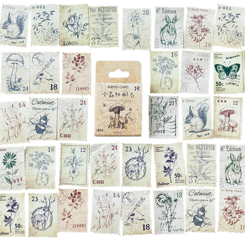 

20box/lot Cute Kawaii Little Forest Post Office Diary Crafts Scrapbooking Decorative Paper Lable Sealing Stickers