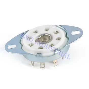

8pcs 8pin Octal Ceramic Loctal Tube Socket 5B254 1LA6 B8G Base Chassis Bottom
