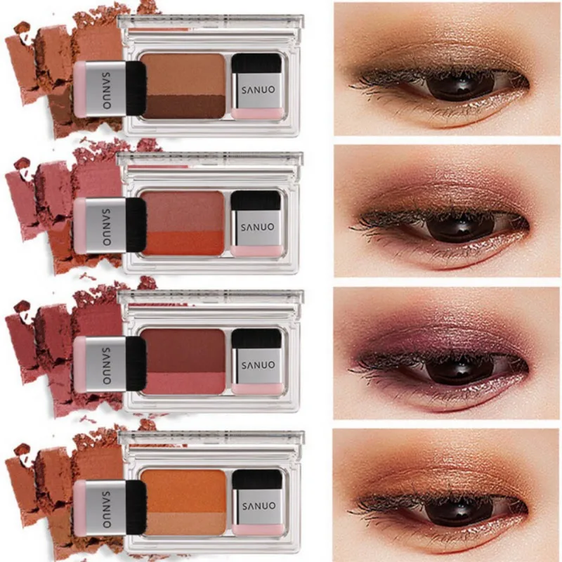 

Magazine Lazy Eyeshadow Eye Shadow Double Color Shimmer Palette Long Lasting Natual Make up