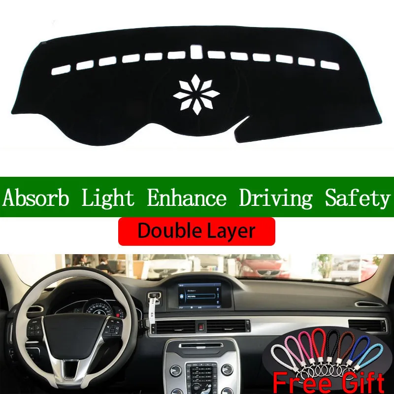Двухслойные автомобильные наклейки для volvo S80L 2012 2013 2014 2015 Крышка приборной панели