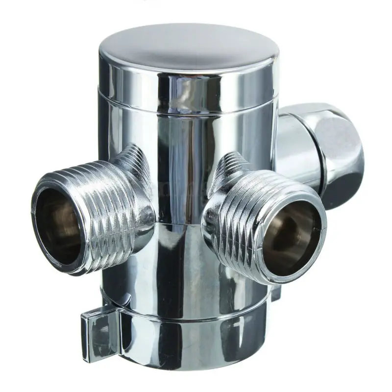 Bathroom T-adapter G 1/2 inch Valve Diverter for handheld Shower Head or Bidet Sprayer 11-016a