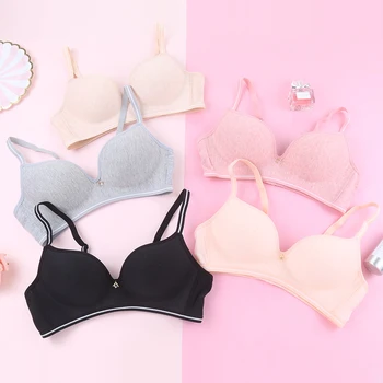 

Young woman Push Up sexy Bras Underwear sexy One piece seamless Thin cup Small chest girl Student Bra simple style Teenagers new