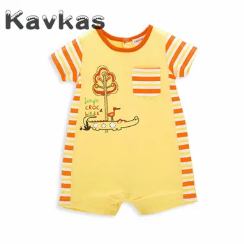 

Kavkas Cotton Short Sleeve Summer Autumn Baby Rompers Soft Infant Clothing Toddler Baby Boy Girl Jumpsuits