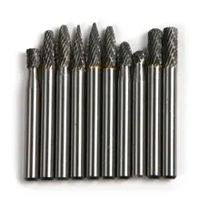 Fixmee 10 pçs 6mm carboneto de tungstênio rebarbas rotativas pontos arquivo moedor cortador bit