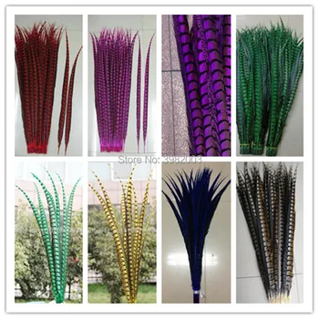 

Gorgeous 50pcs/lot 80-90 cm/32-36 inches Natural Lady Amherst Pheasant Tail Feathers Carnival Costume Party Decor
