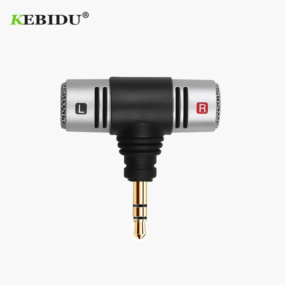 

KEBIDU Mini Stereo Microphone Digital Mic adapter for Recording Pen with 3.5mm For Recording Studio Interview Microphone