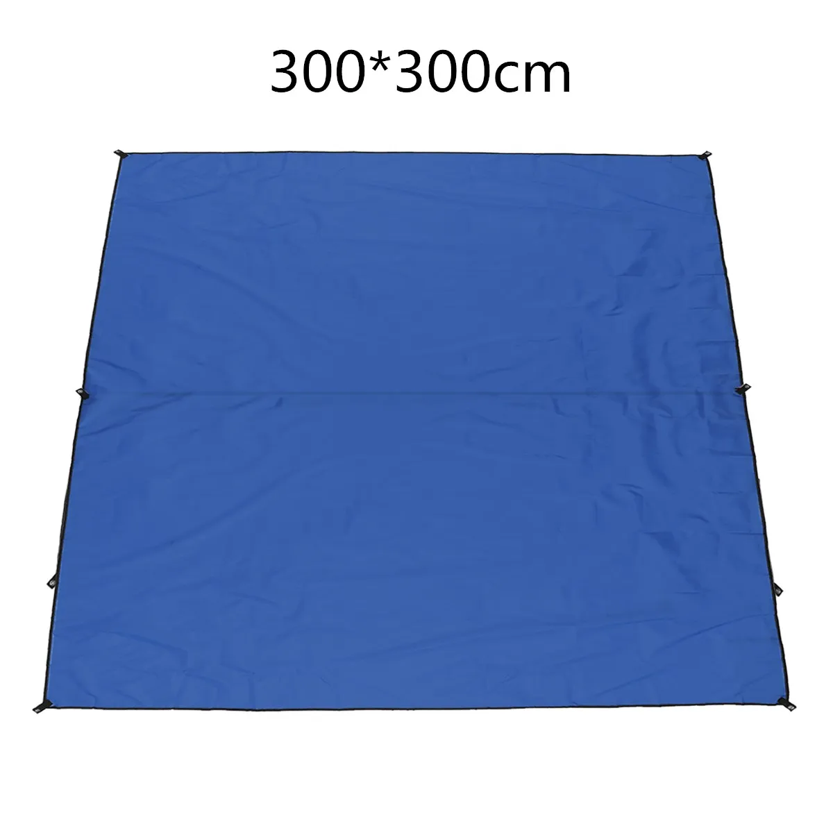 300x300cm Blue Waterproof Rectangle Awning Sun shading net Sun Shade Sail Outdoor Sun Shelter Picnic Camping Mat Pad Beach Tent Tarp - Цвет: 300x300cm Blue