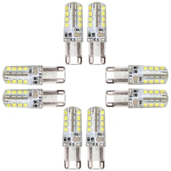 

8 Pack G9 led bulb led G9 220v 5W 9W 32pcs smd 2835 silicone body light warm white Replace Halogen Lamp