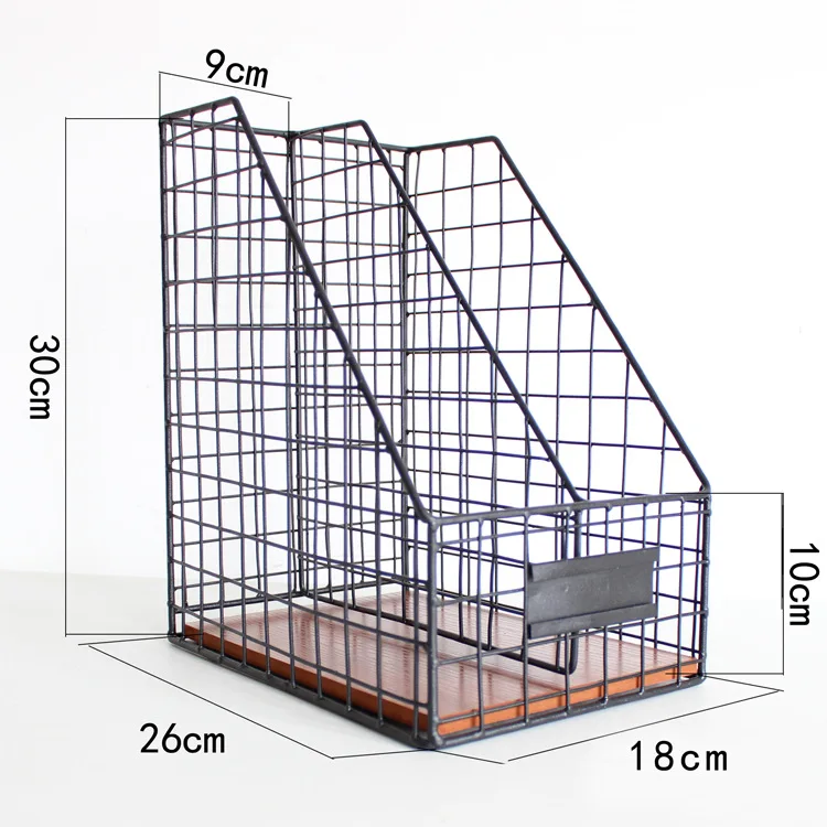 Скандинавские железные настольные сетки файл корзина для хранения многофункциональный Гостиная Офис журнал Sundries еда Органайзер украшение дома - Цвет: 9