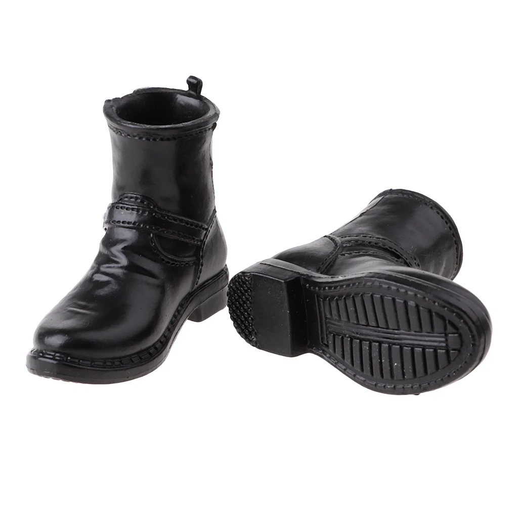 Hot Toys 1//6 Scale Men/'s Leather Shoes Brown Boots For 12/" Male Figure Body