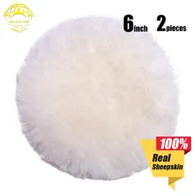 OKAYDA Полировальная подкладка уход за автомобилем шерстяная овчина полировщик буфер подушка из натуральной шерсти Краска для шлифования 6inch 2шт