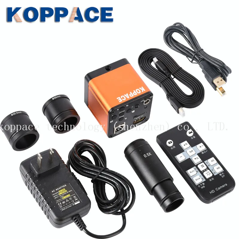  KOPPCE 16 million pixel0.5X Electronic EyepieceHDMI microscope camera232mm30mm und 305mm Adapterfor