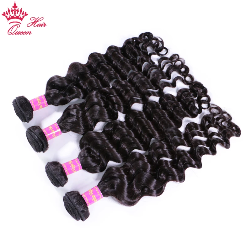  Queen Hair Brazilian Virgin Hair Natural Wave More Wave Bundles 100% Human Hair Weave Unprocessed N