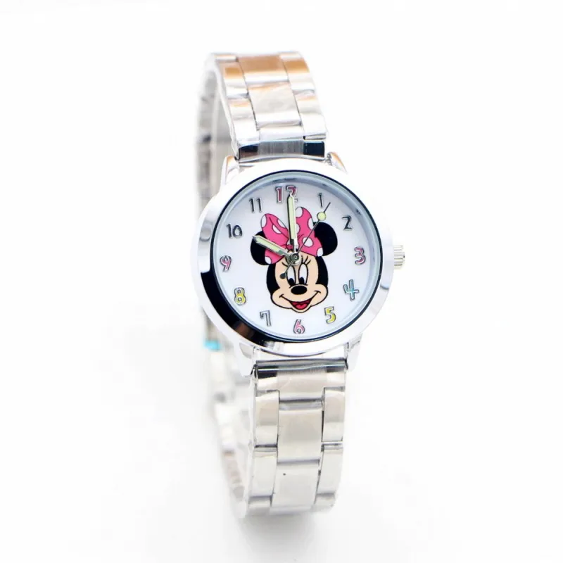 

2019 New mickey minnie brand cartoon desgin kids Watches Girls boy quartz fashion stainless steel wristWatch Relogio kol saati