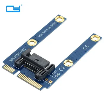 

50mm Mini PCI-E mSATA SSD to Flat SATA 7pin Hard Disk Drive PCBA Extension Adapter
