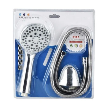 

3pcs/set Universal Bathroom Hand Rainfall Shower Head Pressurized Hand-held Showerhead Hose and Base