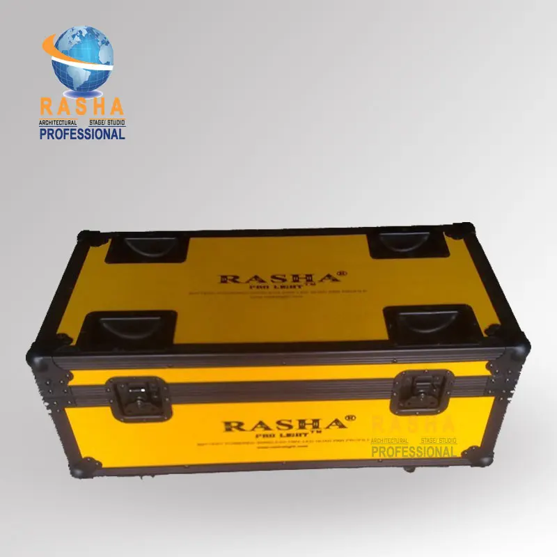 

6X LOT Rasha Quad 9pcs*10W 4in1 RGBW/RGBA Battery Powered Wifi LED Flat Par Can With Stackable Charging Road Case/Fan Cooling