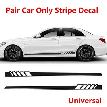 

For 2Pcs 2Pcs Car Side Body Vinyl Decal Sticker Sports Racing Race Car Long Stripe Decals Car styling