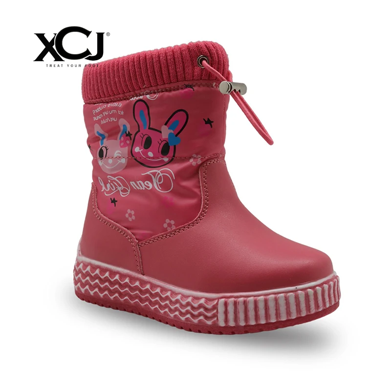 

Children's Winter Boots Brand Winter Shoes Girls Mid Calf Boots Kids Shoes Warm Plush Snow Boots Footwear High Quality XCJ