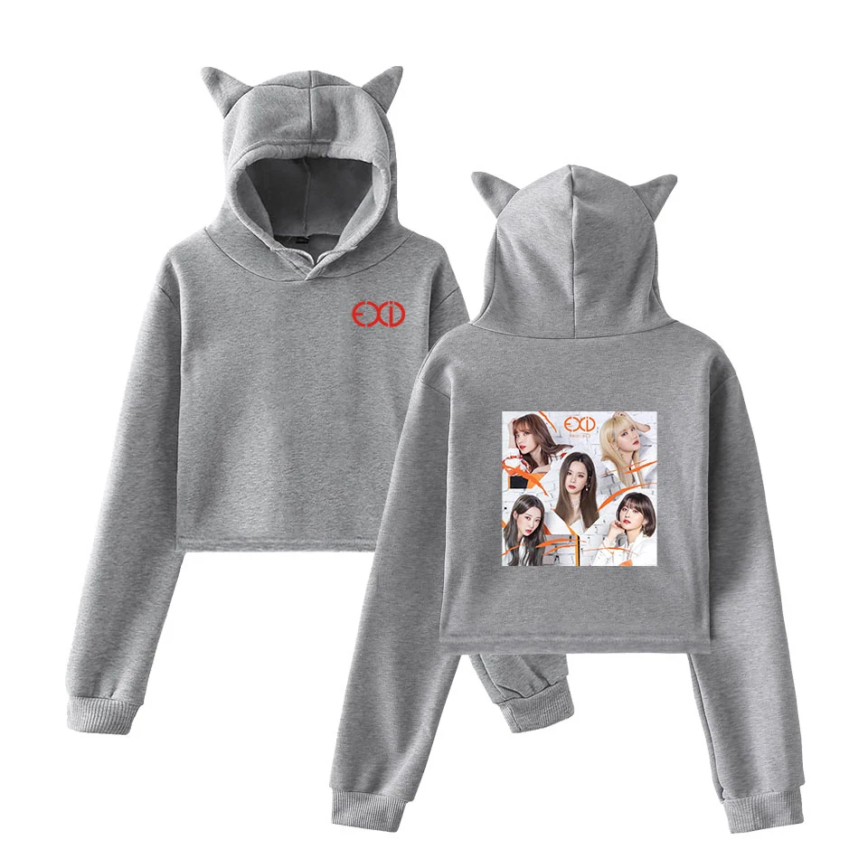 Drop Shopping 2019 KPOP EXID Album Full Moon 2D print fashion trend sala Cat Crop Top Women Hoodies Sweatshirt Sexy hot clothes Drop Shopping 2019 KPOP EXID Album Full Moon 2D print fashion trend sala Cat Crop Top Women Hoodies Sweatshirt Sexy hot clothes
