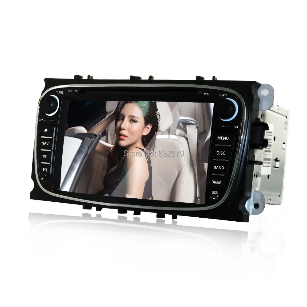 Черный/Siliver Два Din 7 Дюймов Автомобиля Dvd-плеер Для FORD/Mondeo/S-MAX/Connect/ФОКУС 2 2008-2011 С 3 Г