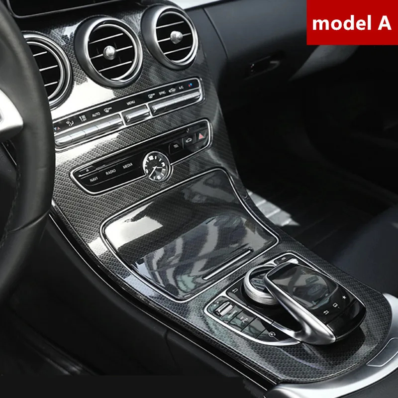 Панель центральной консоли декоративная крышка отделка из углеродного волокна цвет 2 шт. для Mercedes Benz C Class W205- GLC X253