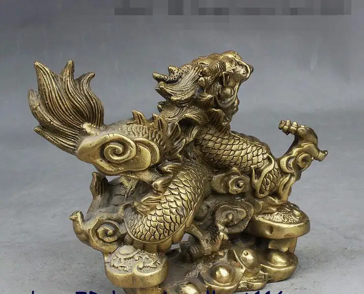 Народный китайский латунный по феншуй Yuanbao деньги благоприятный Ruyi с