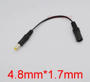 

200pcs High quality All copper brand new DC cable power jack female 5.5mm x 2.1mm plug male 4.8mm x 1.7mm Cable plug adapter