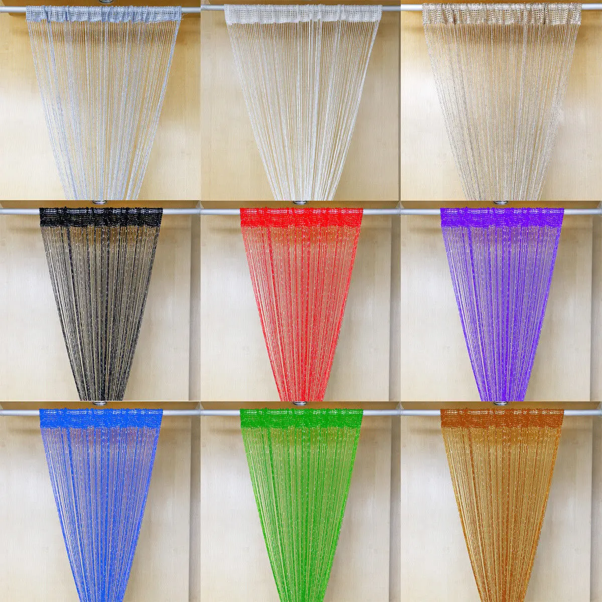 

Hot Sells Curtain Window Screening Voile Net Panels Lined Curtains Solid Colors