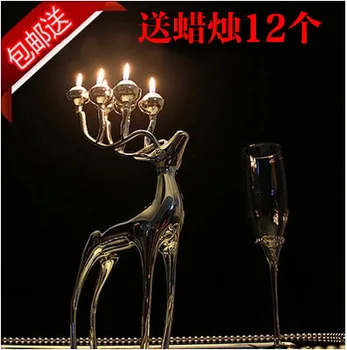 

Special offer to send 12 continental Candlestick candle Home Furnishing jewelry ornaments wedding romantic dinner 4362