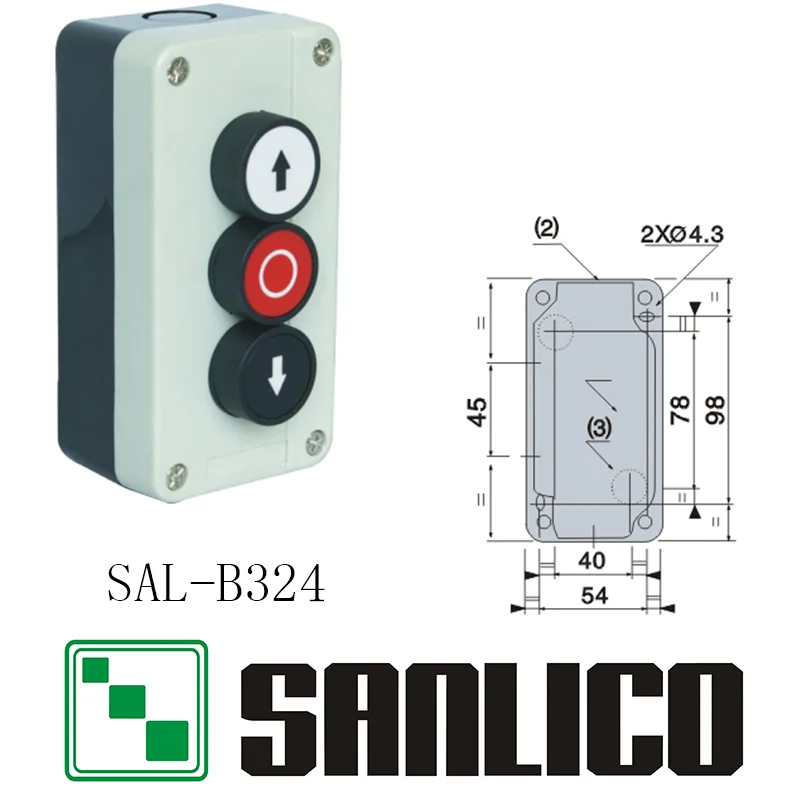 waterproof control box push button switch station SAL(LA68H XAL)-B324/B339 momentary spring return | Обустройство дома