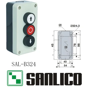 

waterproof control box push button switch station SAL(LA68H XAL)-B324/B339 momentary spring return