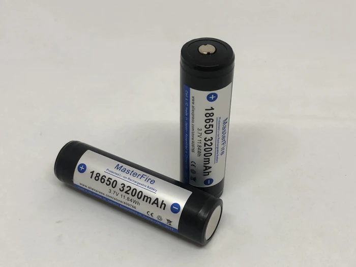 

6pcs/lot New Original Protected MasterFire 18650 3.7V 3200mAh Rechargeable Battery Lithium Batteries with PCB Made in Japan