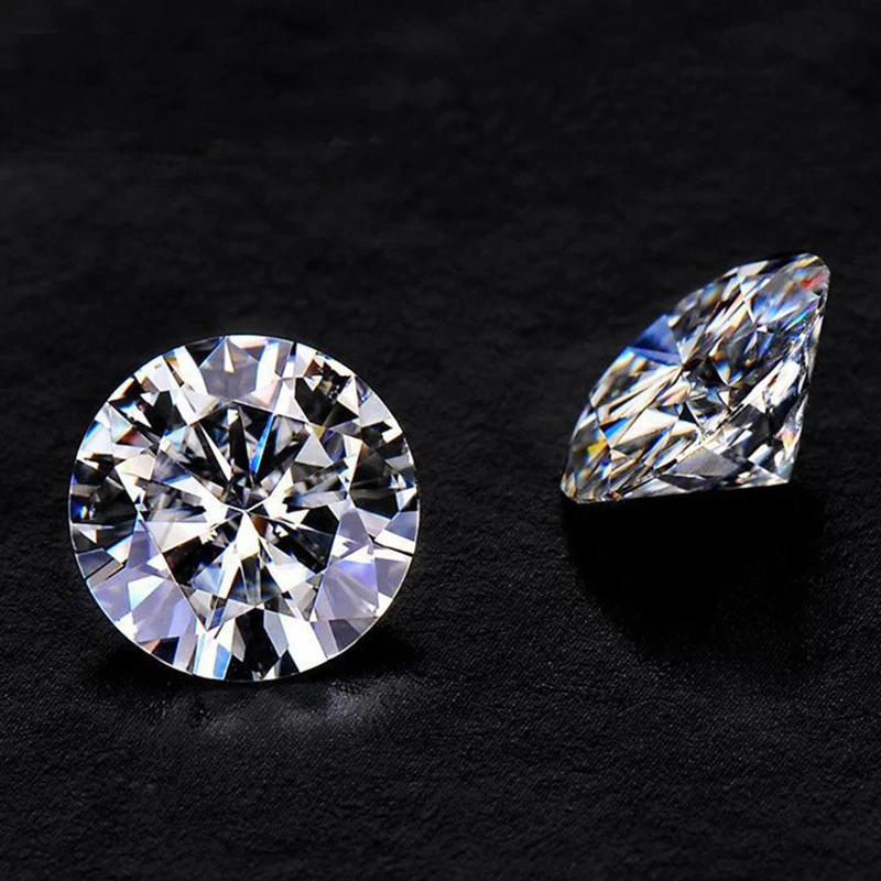 BOEYCJR 1.2ct 7 мм D цветной круглый блестящий Ограненный моиссанит Свободный Камень VVS1