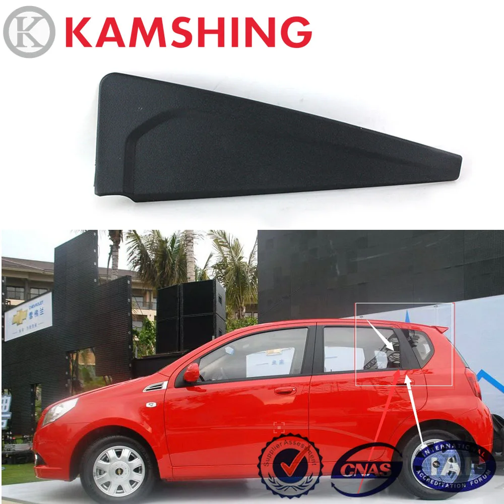 

CAPQX For Chevrolet Kalos Rear Door Window Triangle Panel Both Side Rear Windscreen Glass Triangle Decorate Exterior Cover Hood