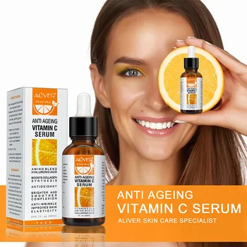 

30ml, vitamin C facial serum, used for freckle brightening, repairing eye wrinkles, neck brightening, anti-aging skin care vitam