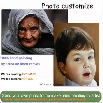 

Monday Art oil paintings on Canvas Custom Painting Customize Portrait Oil Painting From Photo Wall Arts For Living Room Decor