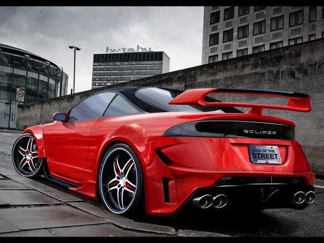 0754 12x16 Inches Modified Cars Mitsubishi Eclipse Luxury Racers Car