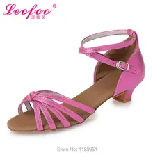 Kinder Tanzschuhe Latin dance schuhe Partei schuhe Kinder Turnschuhe Ferse 3,5 cm silber rosa pu-leder großverkauf der Fabrik L44