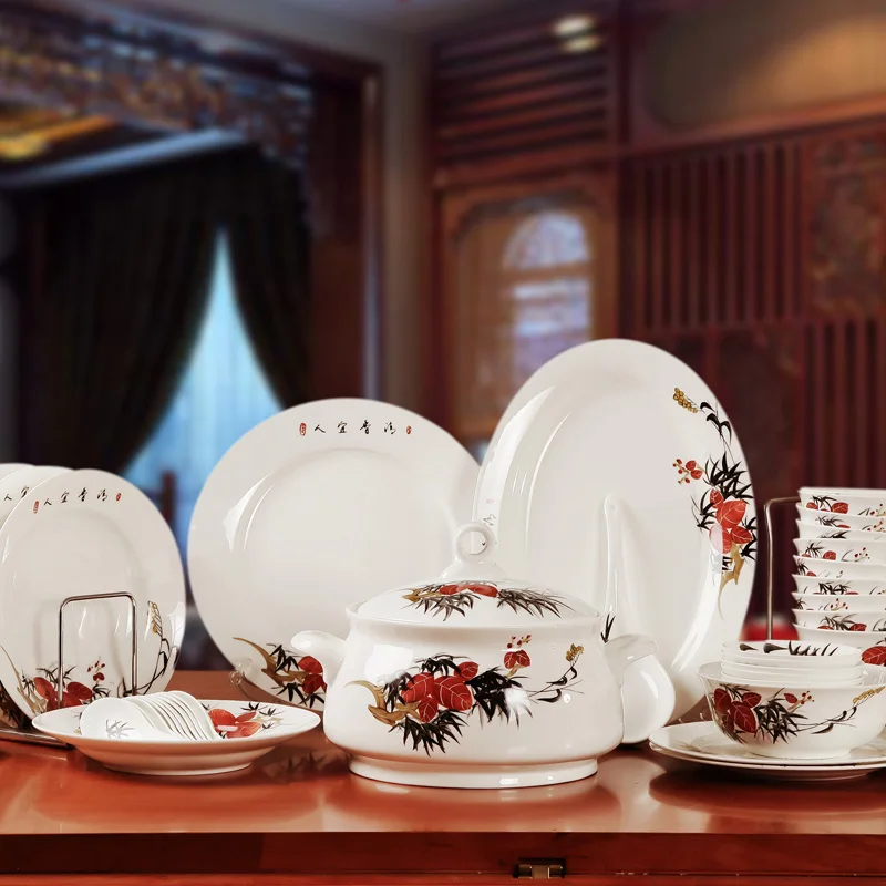 Xiang Jun Jingdezhen porcelain hand painted ceramic tableware bone