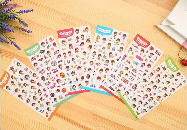 

Dear Diary Decoration Children DIY Book Album Sticker 6 Pieces/Pack