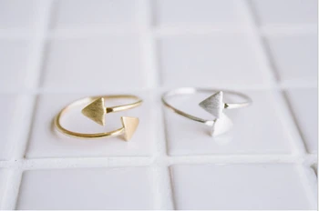 

Fashion Adjustable Opening ring Head and tail double Arrow Ring