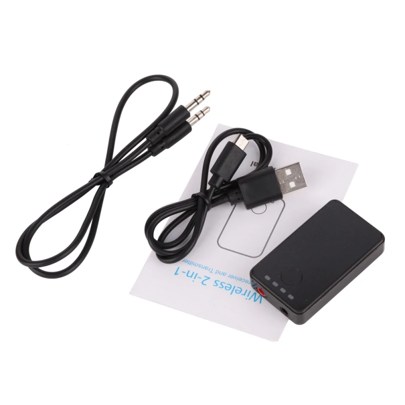 

2 in 1 Wireless Bluetooth Transmitter Receiver 3.5mm Stereo Audio Music Bluetooth V4.2 Adapter for Mp3 Headset Speaker PC