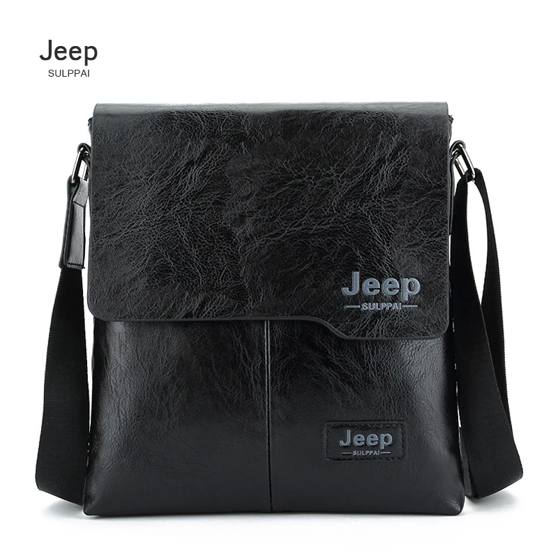 

Sulppai JEEP Mens Messenger Bag PU Leather Famous Brand Casual Business Men Vintage Men's Crossbody Bag bolsas male KSL525