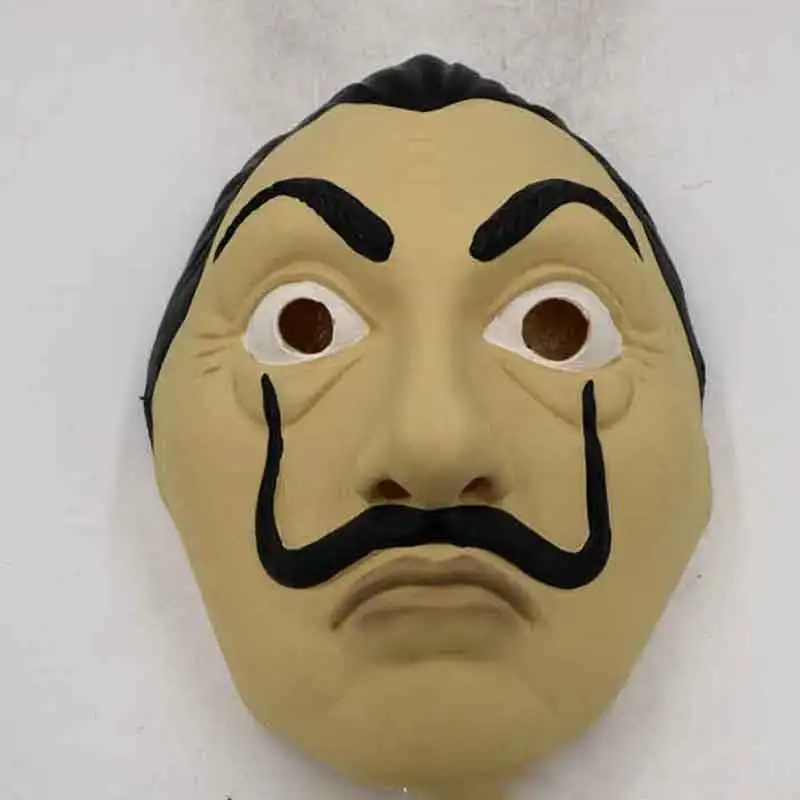 

Salvador Dali La Casa De Papel Mask Paper House Mask Halloween Horror Masks Party masquerade costumes Face Funny Mask Wholesale