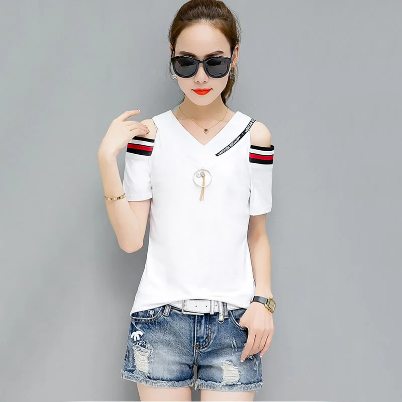 BOBOKATEER fuera del hombro mujeres camisetas mujeres 2018 verano haut mujer casual camiseta mujeres tops algodón camisetas mujer camiseta delgada BOBOKATEER fuera del hombro mujeres camisetas mujeres 2018 verano haut mujer casual camiseta mujeres tops algodón camisetas mujer camiseta delgada