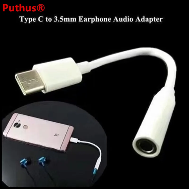 

Puthus USB 3.1 Type C Adapter to 3.5mm Earphone Headset Cable Audio Adapter Covertor Cable For Letv LeEco Le2/Le 2 pro/Le Max 2