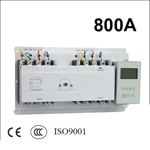 

3 poles 3 phase ats 800A automatic transfer switch with English controller