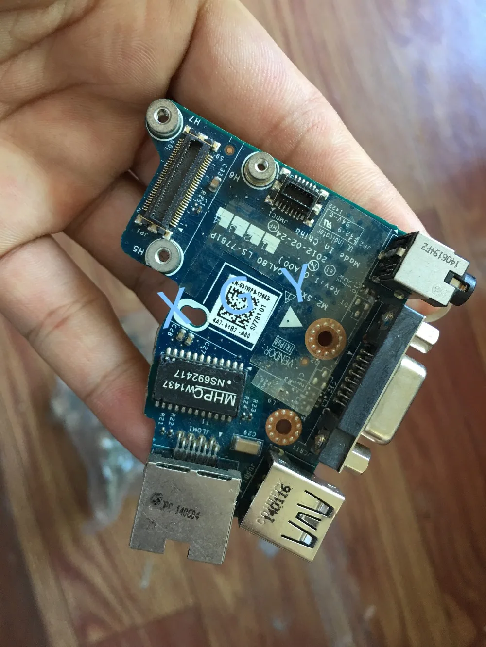 Dell Latitude E6430 Audio Jack VGA USB Port Ethernet Lan Board LS-7781P