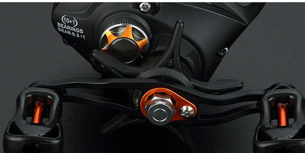 Roda de Pesca Lieyuwang Fosco Preto Caitcasting Carretel 6:3:1 11bb Freio Magnético 5 kg Arraste Carpa 6 Cheap Carretilhas de pesca